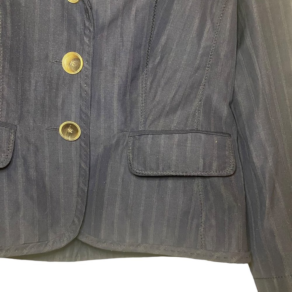 Gerard Darel Navy Wool Blazer Size FR 42/ US 10 - Picture 9 of 9